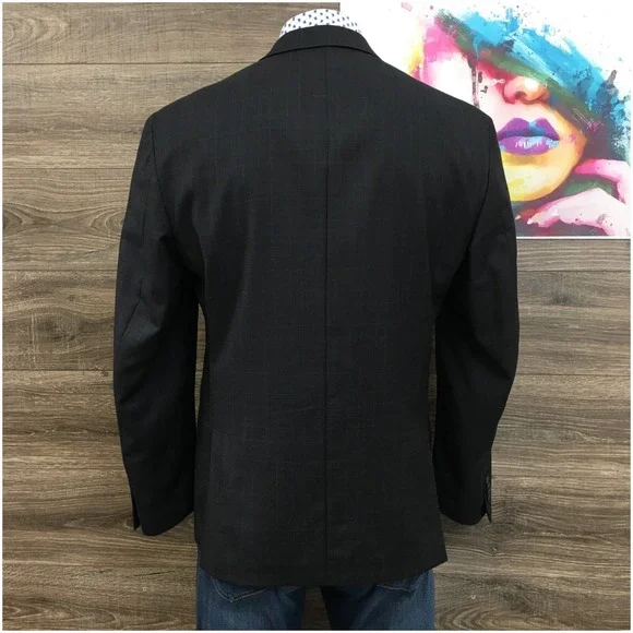 JB BRITCHES Mens Blazer Sport Coat Casual Jacket Size 46R Two Button‎ Wool Suit